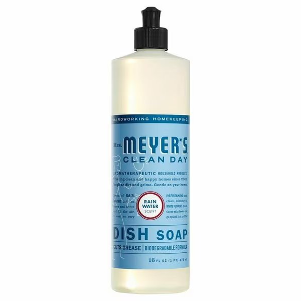 DISH SOAP LQUD RAIN 16OZ, Mrs. Meyers Clean Day, Mfr#: 11926